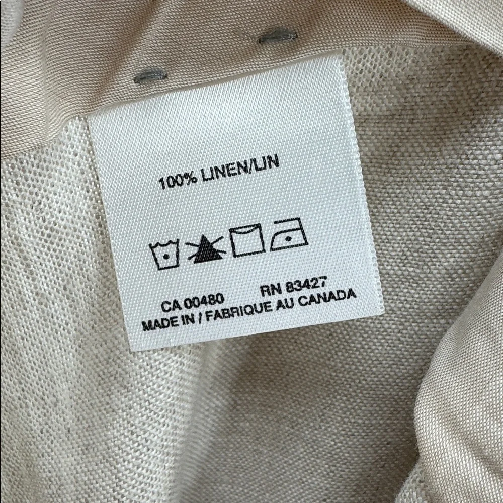 Ballin Relax Men's Cream 100% Linen Dress Pants 38 neutral office summer casual